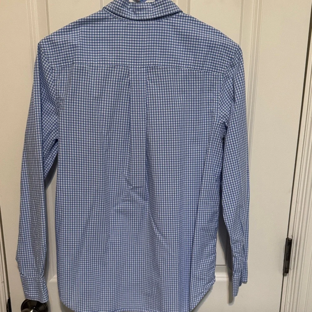 Ralph Lauren youth Blue Gingham Shirt size large 14-16